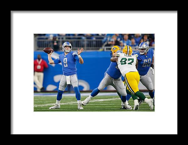 Detroit Framed Print featuring the photograph NFL: DEC 31 Packers at Lions #8 by Icon Sportswire