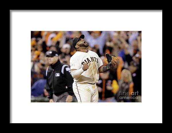 Playoffs Framed Print featuring the photograph Pablo Sandoval #8 by Ezra Shaw