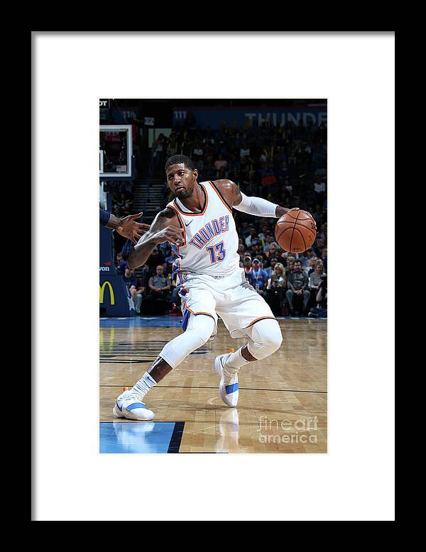 Nba Pro Basketball Framed Print featuring the photograph Paul George by Layne Murdoch