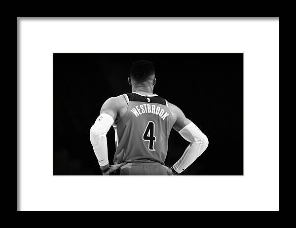 Russell Westbrook Framed Print featuring the photograph Russell Westbrook #8 by Garrett Ellwood