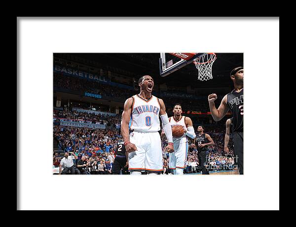 Nba Pro Basketball Framed Print featuring the photograph Russell Westbrook by Joe Murphy