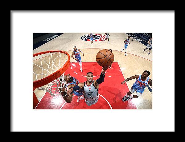 Russell Westbrook Framed Print featuring the photograph Russell Westbrook #8 by Ned Dishman