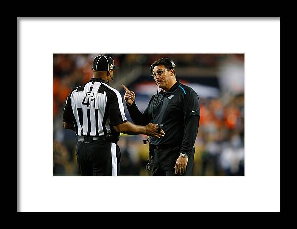 Levi's Framed Print featuring the photograph Super Bowl 50 - Carolina Panthers v Denver Broncos #8 by Kevin C. Cox