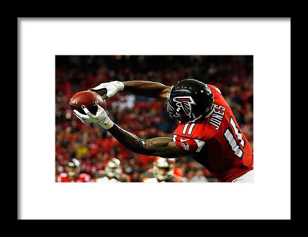 Atlanta Framed Print featuring the photograph Tampa Bay Buccaneers v Atlanta Falcons #8 by Kevin C. Cox