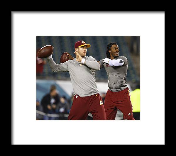 Three Quarter Length Framed Print featuring the photograph Washington Redskins v Philadelphia Eagles #8 by Rich Schultz