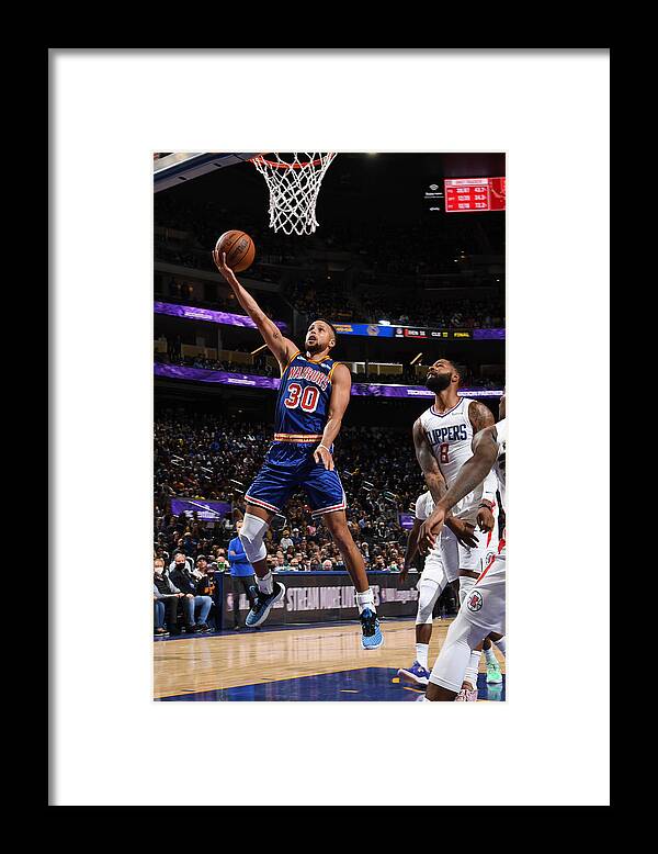 Drive Framed Print featuring the photograph Stephen Curry by Noah Graham