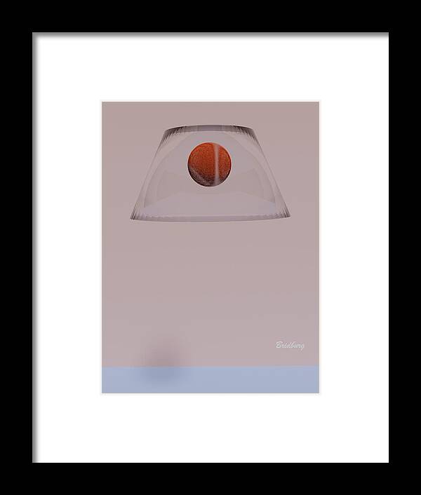 Lamp Shade Framed Print featuring the digital art 801 Lamp Shade by David Bridburg