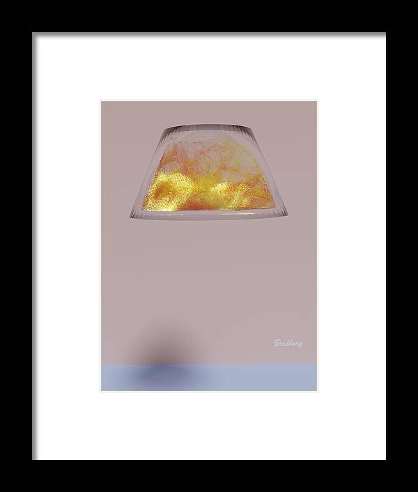 Lamp Shade Framed Print featuring the digital art 801 Lamp Shade Waves by David Bridburg