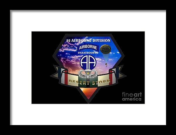 82nd Framed Print featuring the digital art 82 Airborne Division by Bill Richards