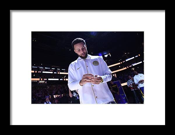 Stephen Curry Framed Print featuring the photograph Stephen Curry #84 by Noah Graham
