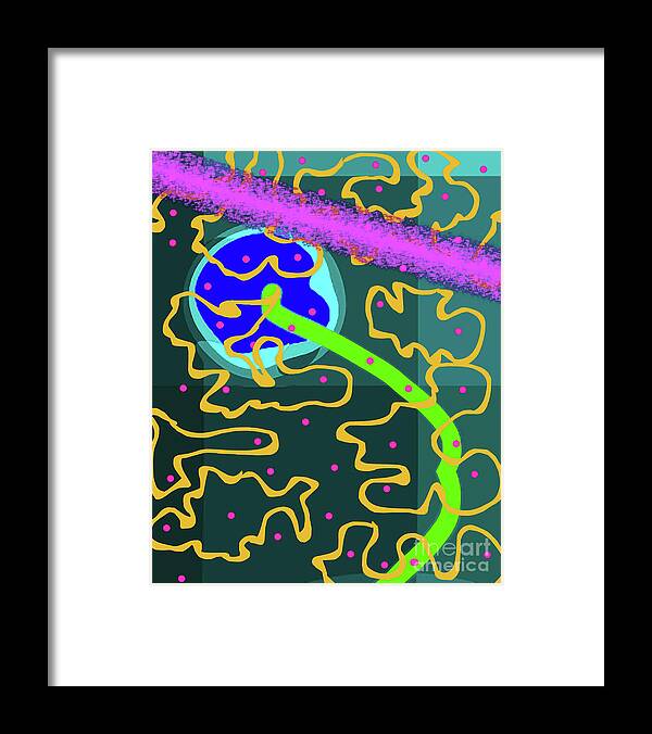Abstract Framed Print featuring the digital art 9-11-2013cabcdefghi by Walter Paul Bebirian