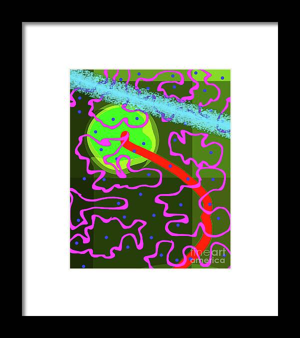 Abstract Framed Print featuring the digital art 9-11-2013cabcdefghijklmnopqrt by Walter Paul Bebirian