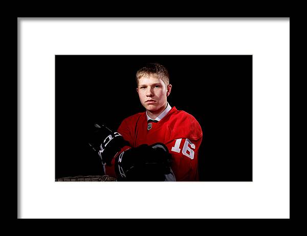 People Framed Print featuring the photograph 2016 NHL Draft - Portraits #9 by Jeffrey T. Barnes