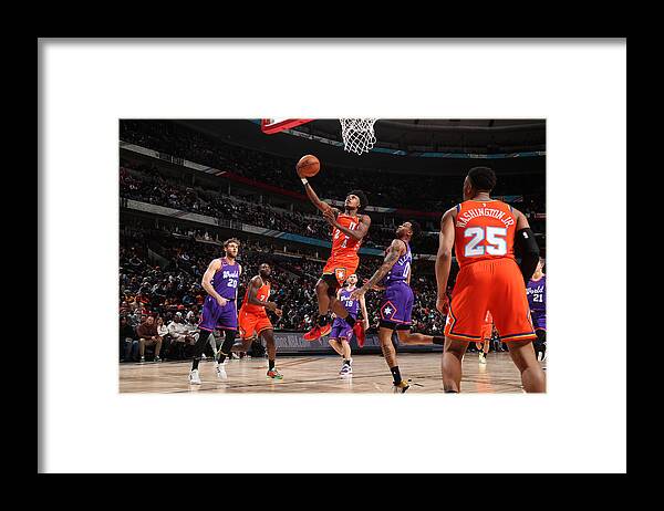 Collin Sexton Framed Print featuring the photograph 2020 NBA All-Star - Rising Stars Game #9 by Nathaniel S. Butler