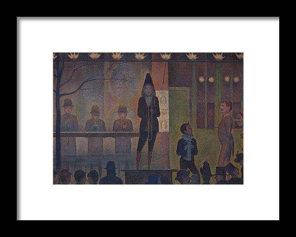 Circus Framed Print featuring the painting Circus Sideshow #9 by Georges Seurat