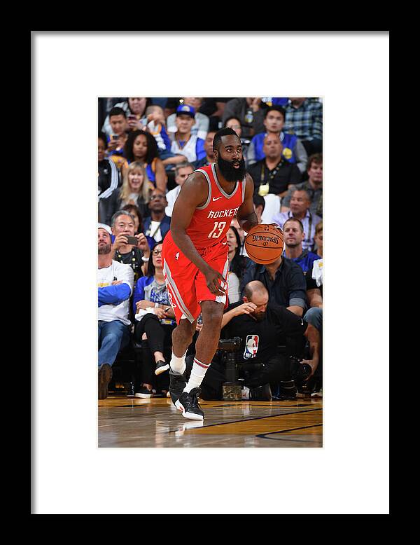 James Harden Framed Print featuring the photograph James Harden #9 by Andrew D. Bernstein