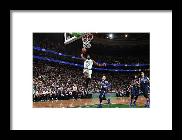 Nba Pro Basketball Framed Print featuring the photograph Jaylen Brown by Brian Babineau