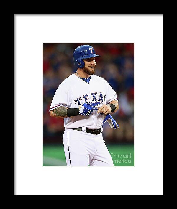 Second Inning Framed Print featuring the photograph Josh Hamilton by Ronald Martinez