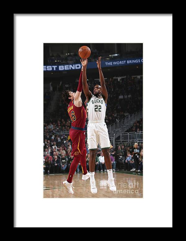 Nba Pro Basketball Framed Print featuring the photograph Khris Middleton by Gary Dineen