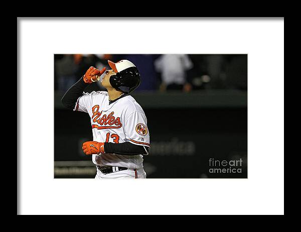 Three Quarter Length Framed Print featuring the photograph Manny Machado by Patrick Smith