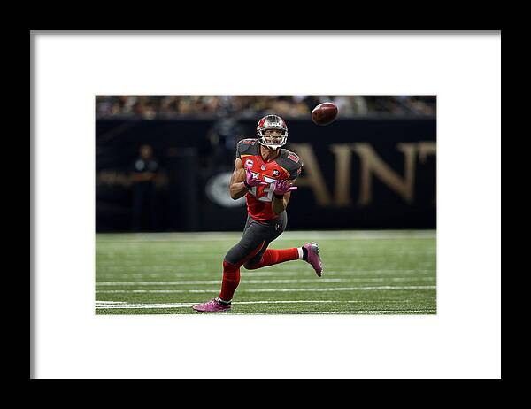 People Framed Print featuring the photograph Tampa Bay Buccaneers v New Orleans Saints #9 by Chris Graythen