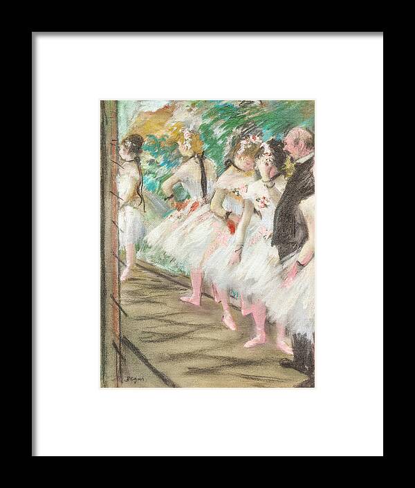 Edgar Degas Framed Print featuring the painting The Ballet by Edgar Degas by Mango Art