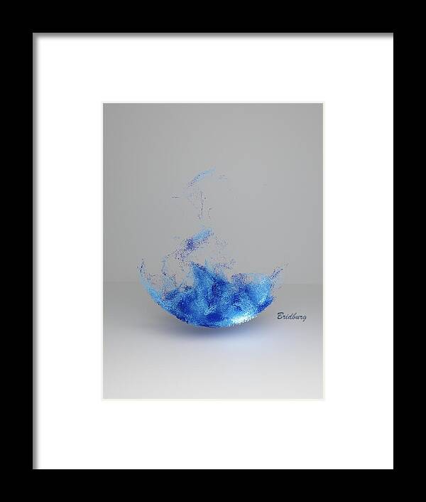 Nft Framed Print featuring the digital art 901 Sun Drops Wave by David Bridburg