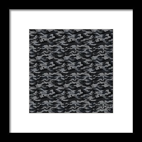 Soldier Framed Print featuring the digital art Camouflage Pattern Camo Stealth Hide Military #94 by Mister Tee