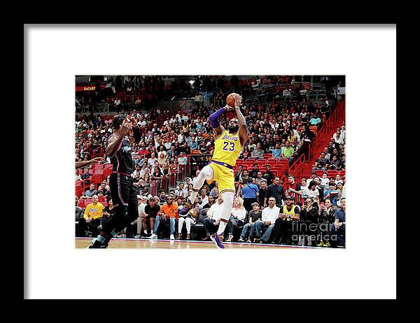 Nba Pro Basketball Framed Print featuring the photograph Lebron James by Nathaniel S. Butler