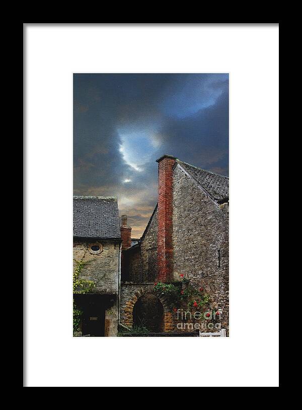 Stow-in-the-wold Framed Print featuring the photograph A Backstreet in Stow by Brian Watt
