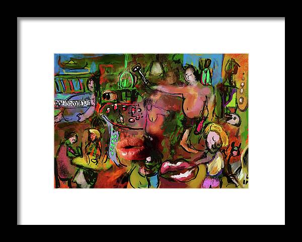 Colours Framed Print featuring the painting A bar in Phuket by Jeremy Holton