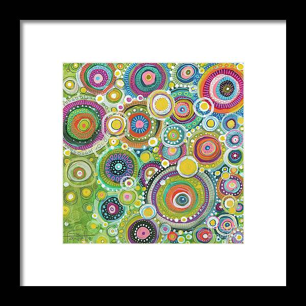 Circles Painting Framed Print featuring the painting A Beautiful Mess by Tanielle Childers