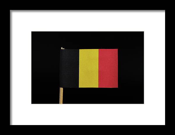 Belgium Framed Print featuring the photograph Flag of the kingdom of Belgium by Vaclav Sonnek