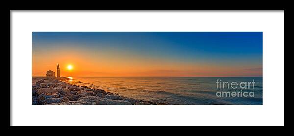 Water Framed Print featuring the photograph A beautiful sunset by The P
