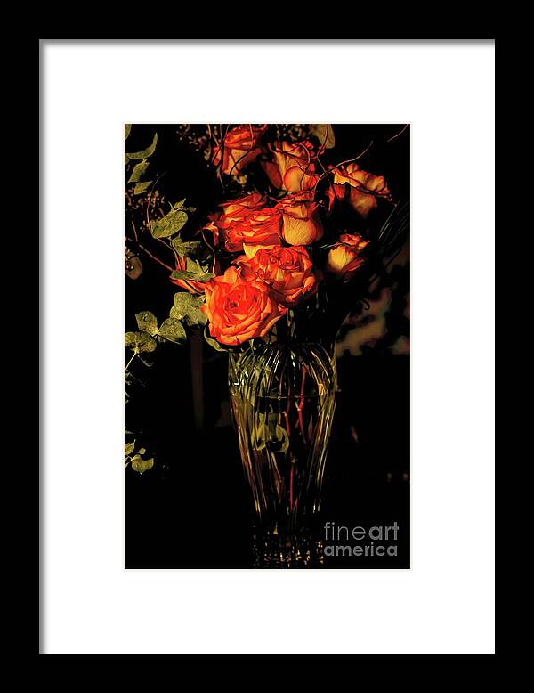 Roses Framed Print featuring the photograph A Bouquet of Emerging Love by Diana Mary Sharpton