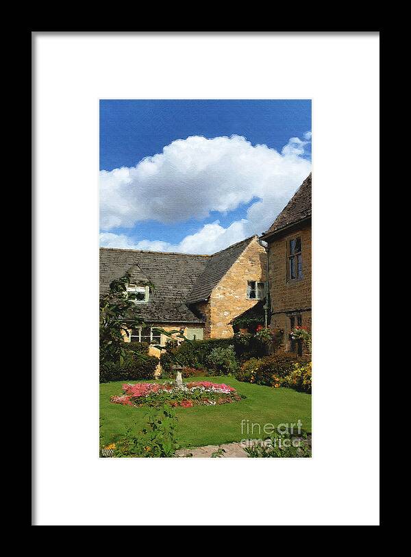 Bourton-on-the-water Framed Print featuring the photograph A Bourton Garden by Brian Watt