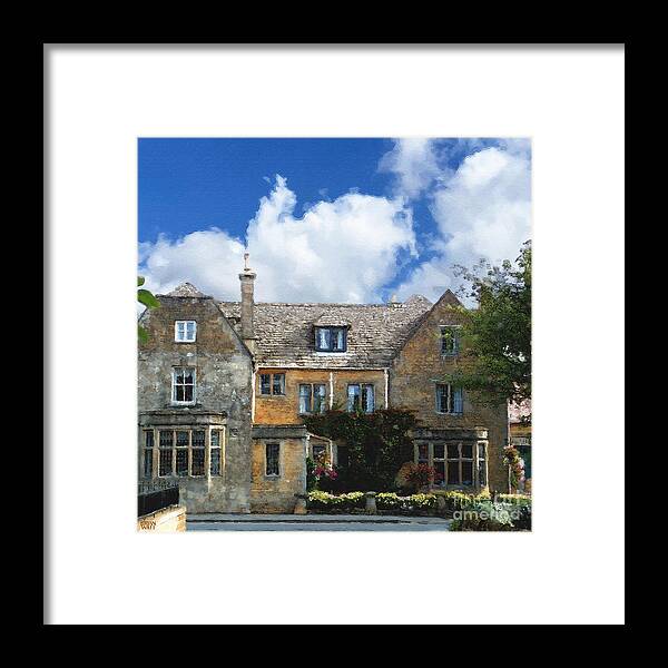 Bourton-on-the-water Framed Print featuring the photograph A Bourton Inn by Brian Watt