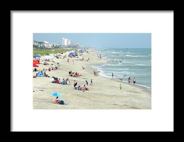 Beach Framed Print featuring the photograph A Busy Day at the Beach by Mike McGlothlen