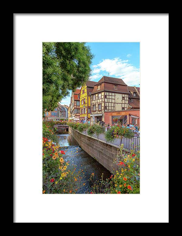 Travel Framed Print featuring the photograph A Canal in Colmar France by W Chris Fooshee