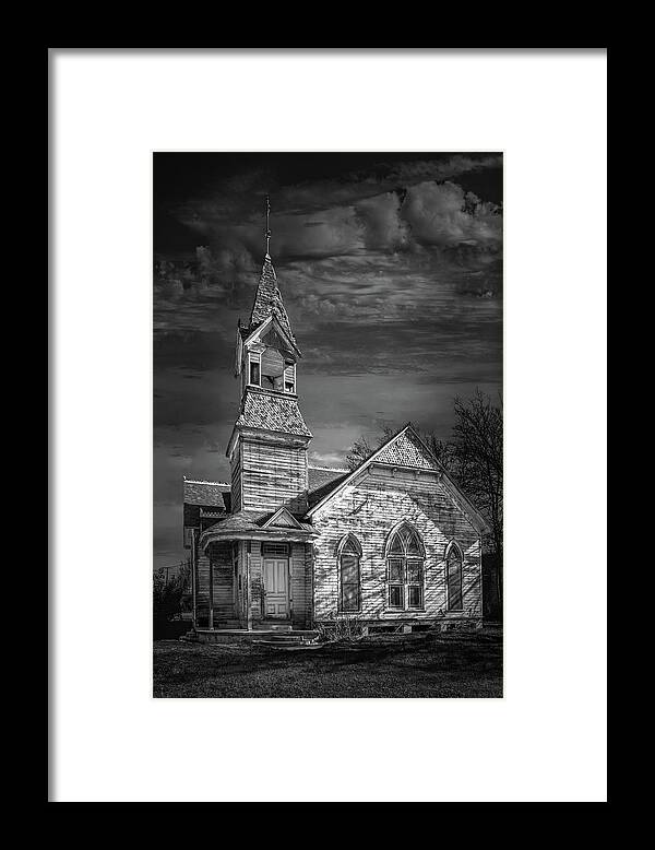 Abandoned Framed Print featuring the photograph A Church In Ruin by Mike Schaffner