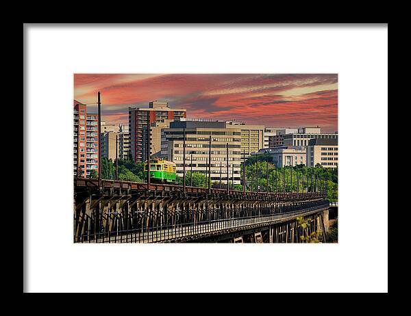 Streetcar Framed Print featuring the photograph A Colourful Crossing.... by Jeff Day