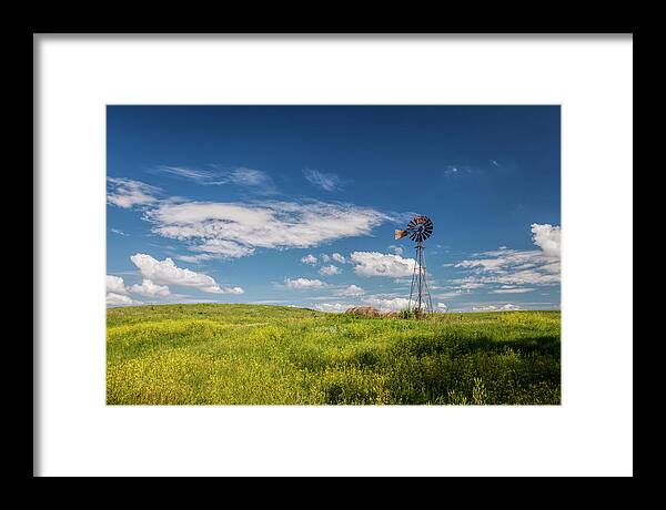 Blue Sky Framed Print featuring the photograph A Country Afternoon by Scott Bean