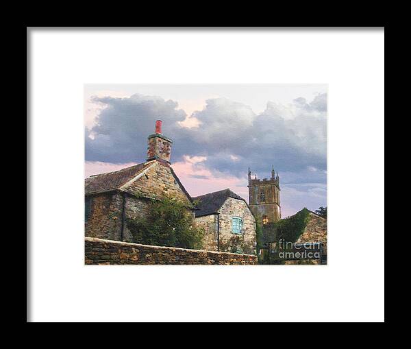 Downton Abbey Framed Print featuring the photograph A Courtyard in Stow by Brian Watt