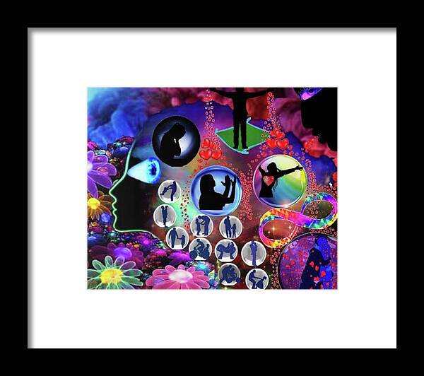 A Fathers Love Poem Framed Print featuring the digital art A Fathers Love, A Daughters Minds Eye by Stephen Battel
