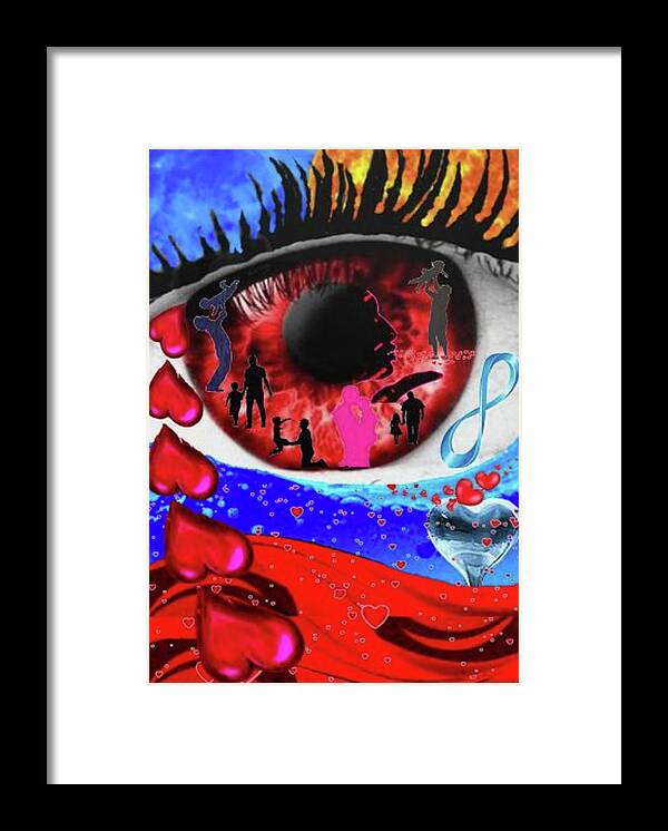 A Fathers Love Poem Framed Print featuring the digital art A Fathers Love Beholders Eye by Stephen Battel