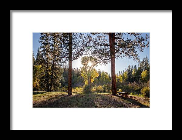 Colorado Framed Print featuring the photograph A Fine Evening for a Picnic in Southern Colorado by Mary Lee Dereske