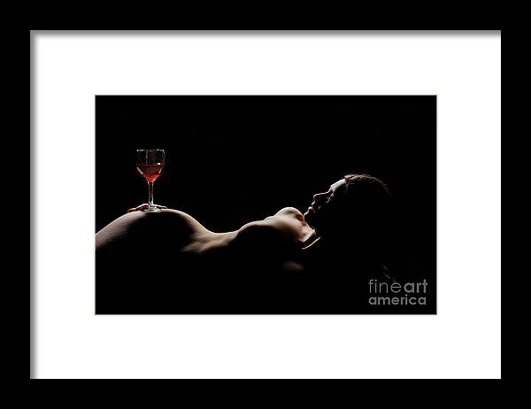 Adult Framed Print featuring the photograph A Girl and Her Wine by Ed Taylor