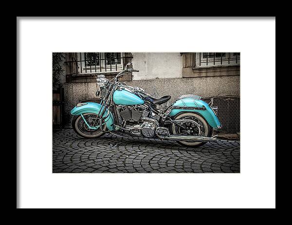 Bike Framed Print featuring the photograph A Harley in France by W Chris Fooshee