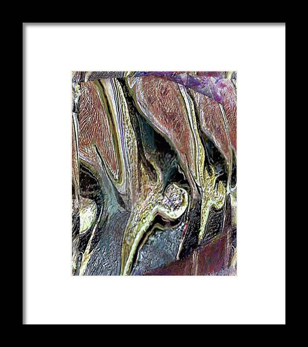 Lizard Framed Print featuring the digital art A lizard strayed into the hall of mirrors by Richard CHESTER