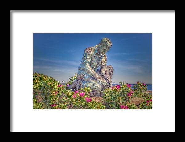 Bailey Island Framed Print featuring the photograph A Memorial to Maine Fishermen by Penny Polakoff